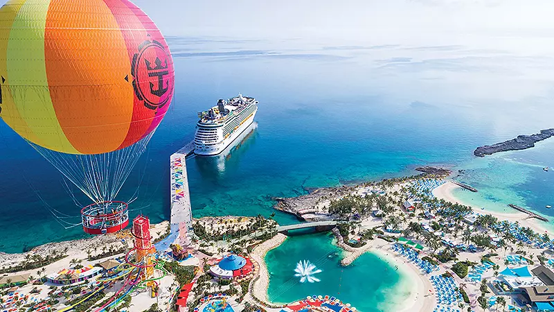 perfect day coco cay up up and away aerial view